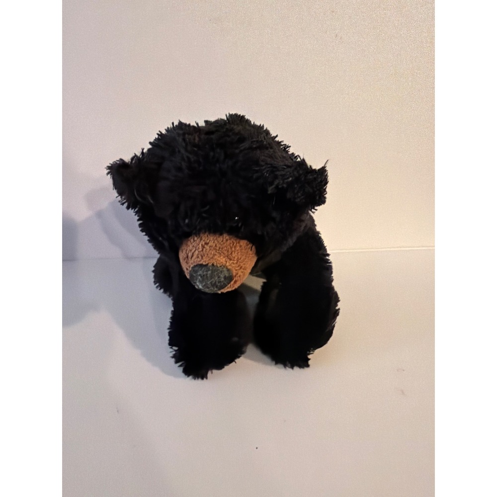 Aurora World Black Bear Plush Shaggy Floppy Stuffed Animal Forest Cub 2017